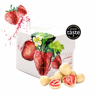 Freeze-dried Strawberries in White Chocolate