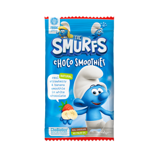 Choco Smoothies Smurfs real strawberry and banana in white chocolate